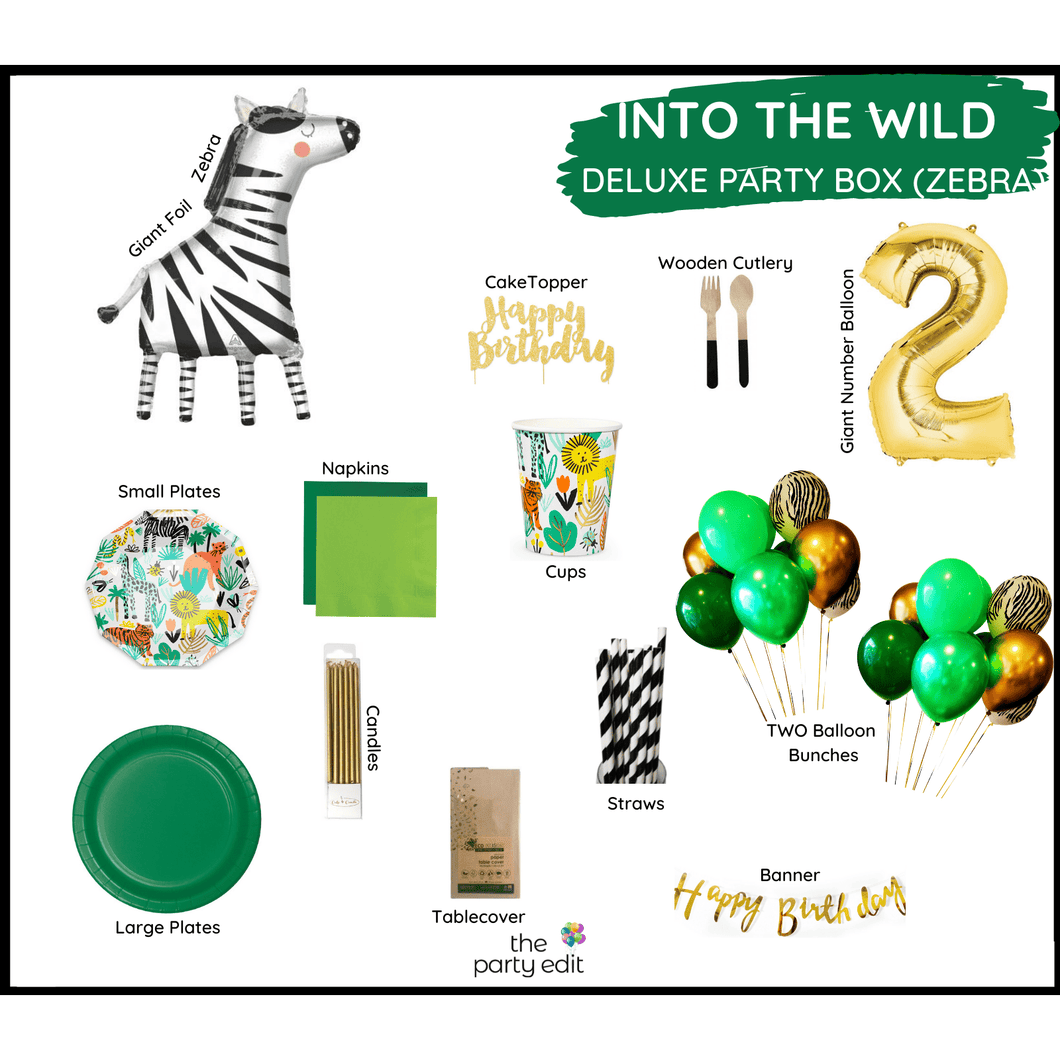 Into the Wild Party Box (ZEBRA) - DELUXE BOX