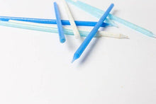 Load image into Gallery viewer, Blue Glitter Candles (12 pack) - The Party Edit
