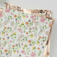 Load image into Gallery viewer, Floral &amp; Rose Gold Foiled Cocktail Napkins (16 pack)
