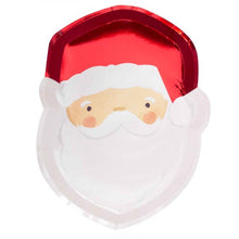Load image into Gallery viewer, Santa Shaped Christmas Plates (8 pack)
