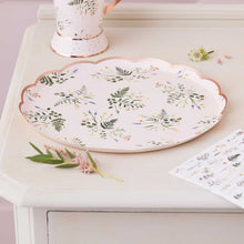Load image into Gallery viewer, Pretty Floral Tea Party Dinner Plates (8 pack)
