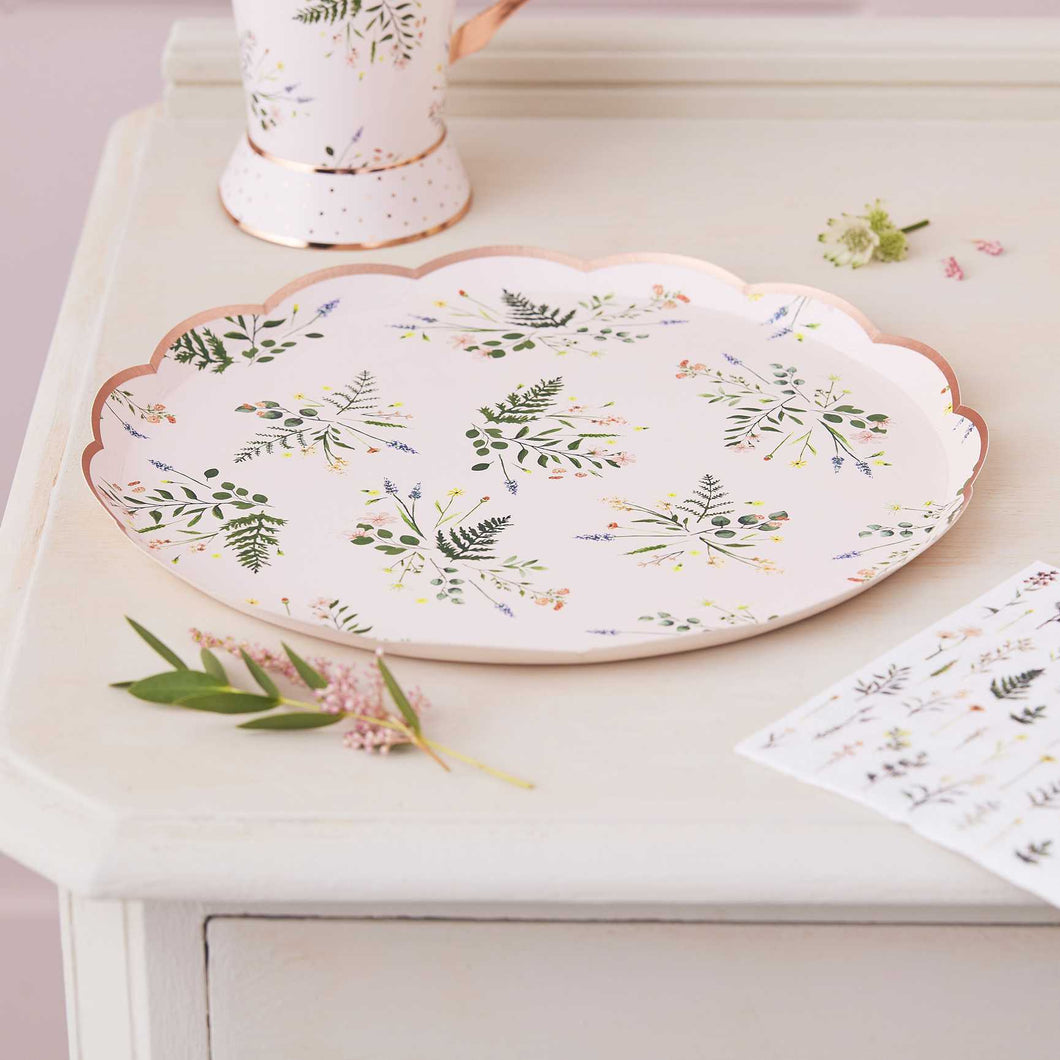 Pretty Floral Tea Party Dinner Plates (8 pack)
