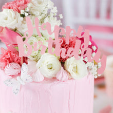 Load image into Gallery viewer, Happy Birthday Pink Foil Cake Topper
