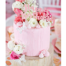 Load image into Gallery viewer, Happy Birthday Pink Foil Cake Topper
