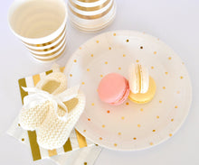 Load image into Gallery viewer, Gold Dot Dessert Plates (10 pack)
