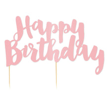 Load image into Gallery viewer, Happy Birthday Pink Foil Cake Topper
