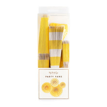 Load image into Gallery viewer, Yellow Party Fans (4 pack)
